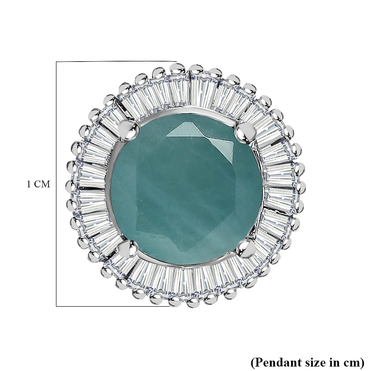 9K White Gold AA Grandidierite, White Diamond Fancy Pendant 1.11 ct, Gold Wt. 0.8 Gms 1.113 Ct. 7577645 6