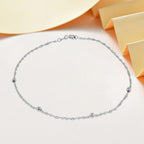 9K White Gold  Anklet,  Gold Wt. 1.2 Gms