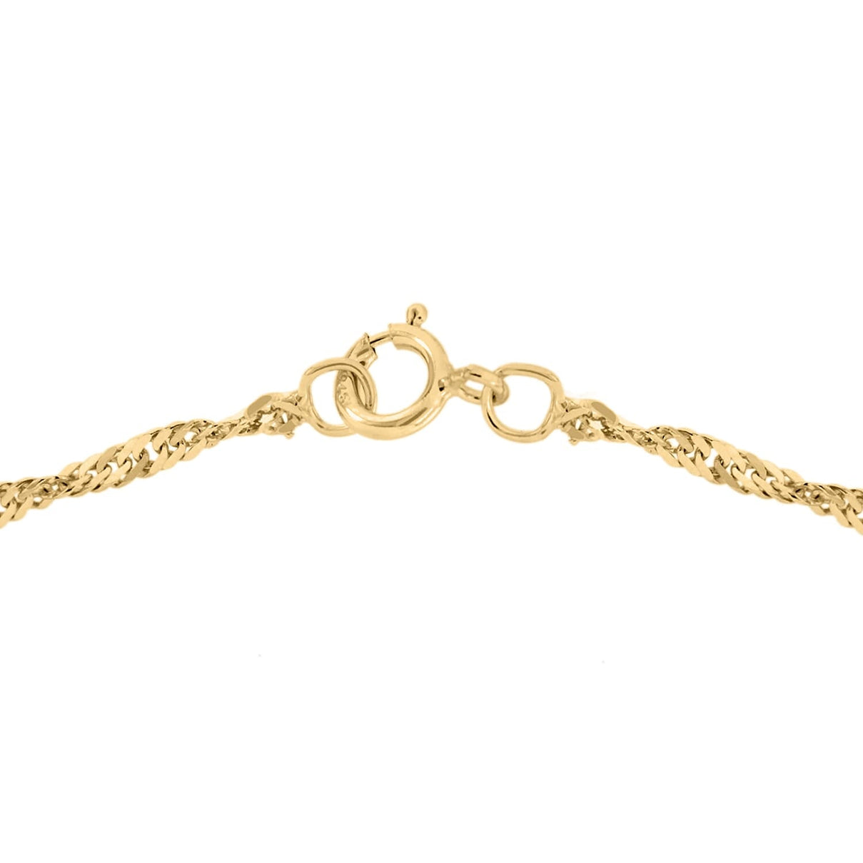 9K Yellow Gold Twist-Curb-Chain Anklet 9 Inch 7569225 3