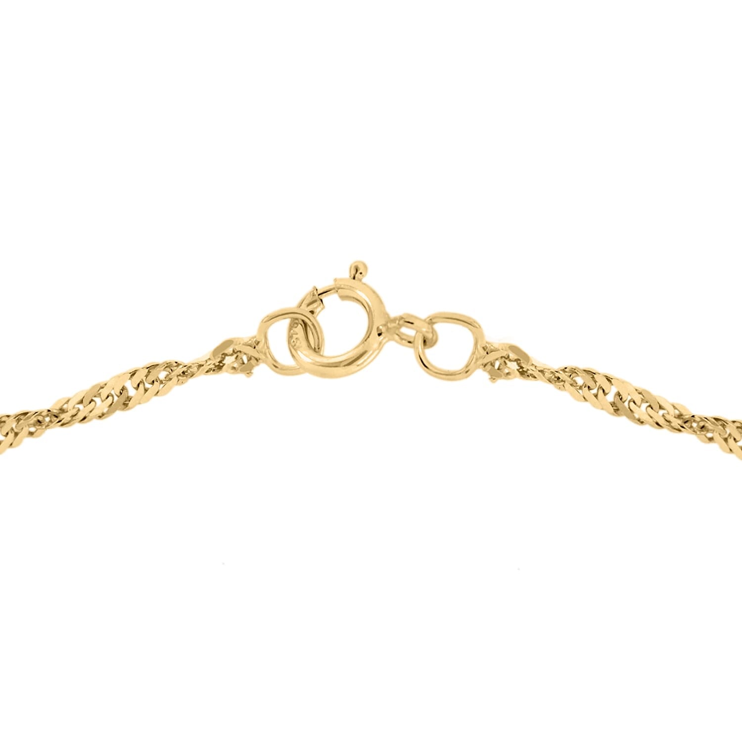 9K Yellow Gold Twist-Curb-Chain Anklet 9 Inch 7569225 3