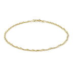 9K Yellow Gold  Anklet,  Gold Wt. 0.92 Gms