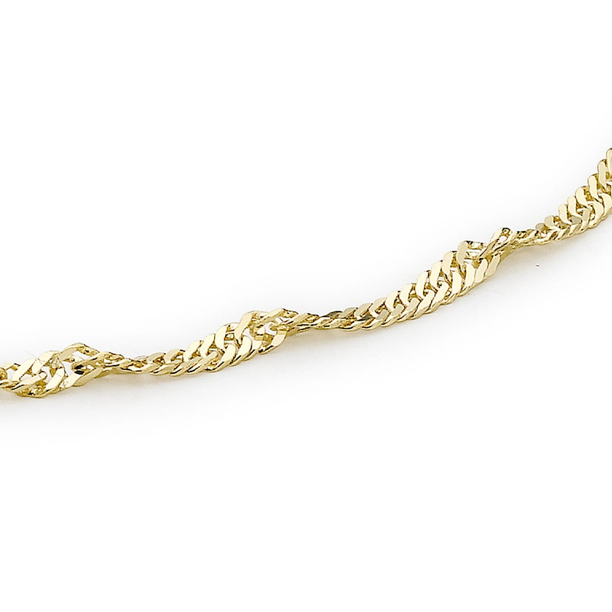 9K Yellow Gold Twist Curb Chain Anklet 9 Inch 7569218 3