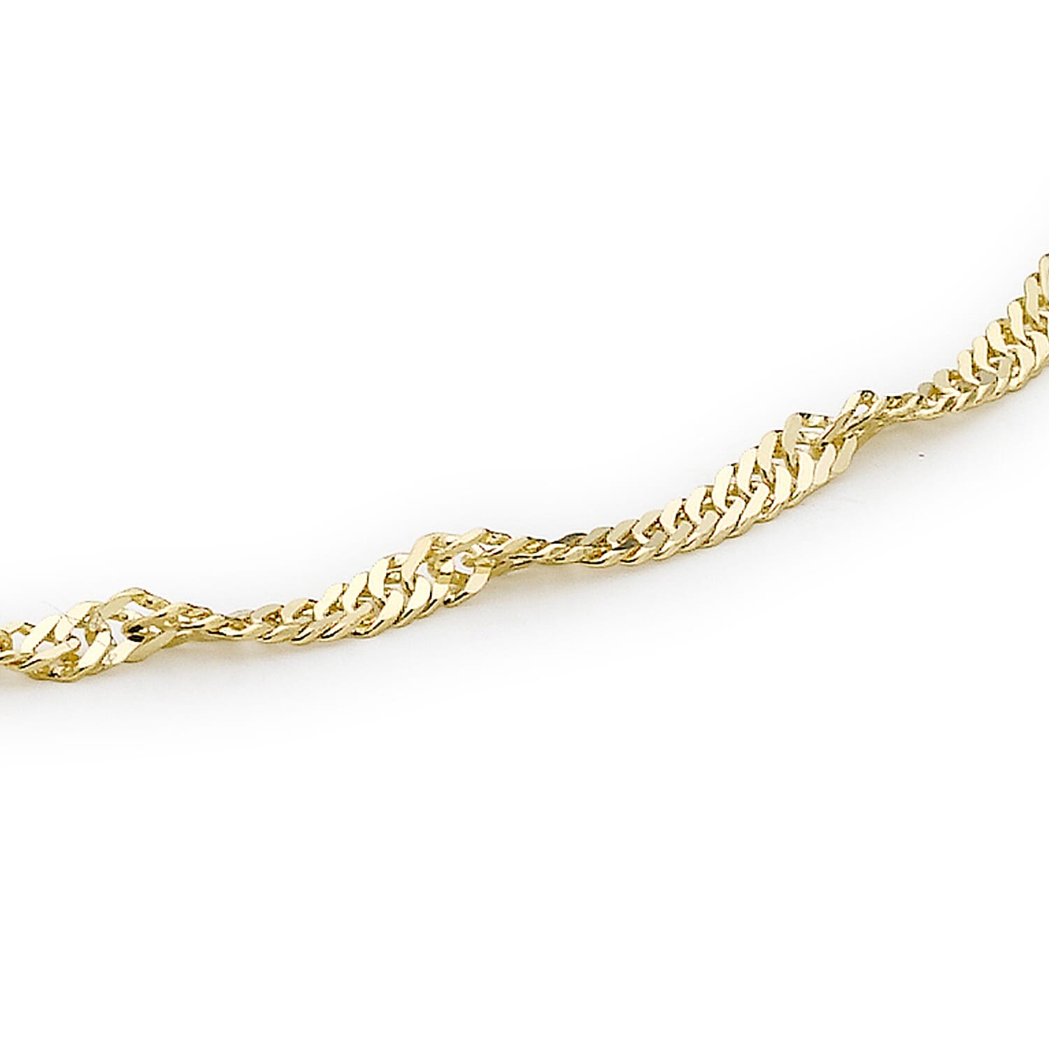 9K Yellow Gold Twist Curb Chain Anklet 9 Inch 7569218 3