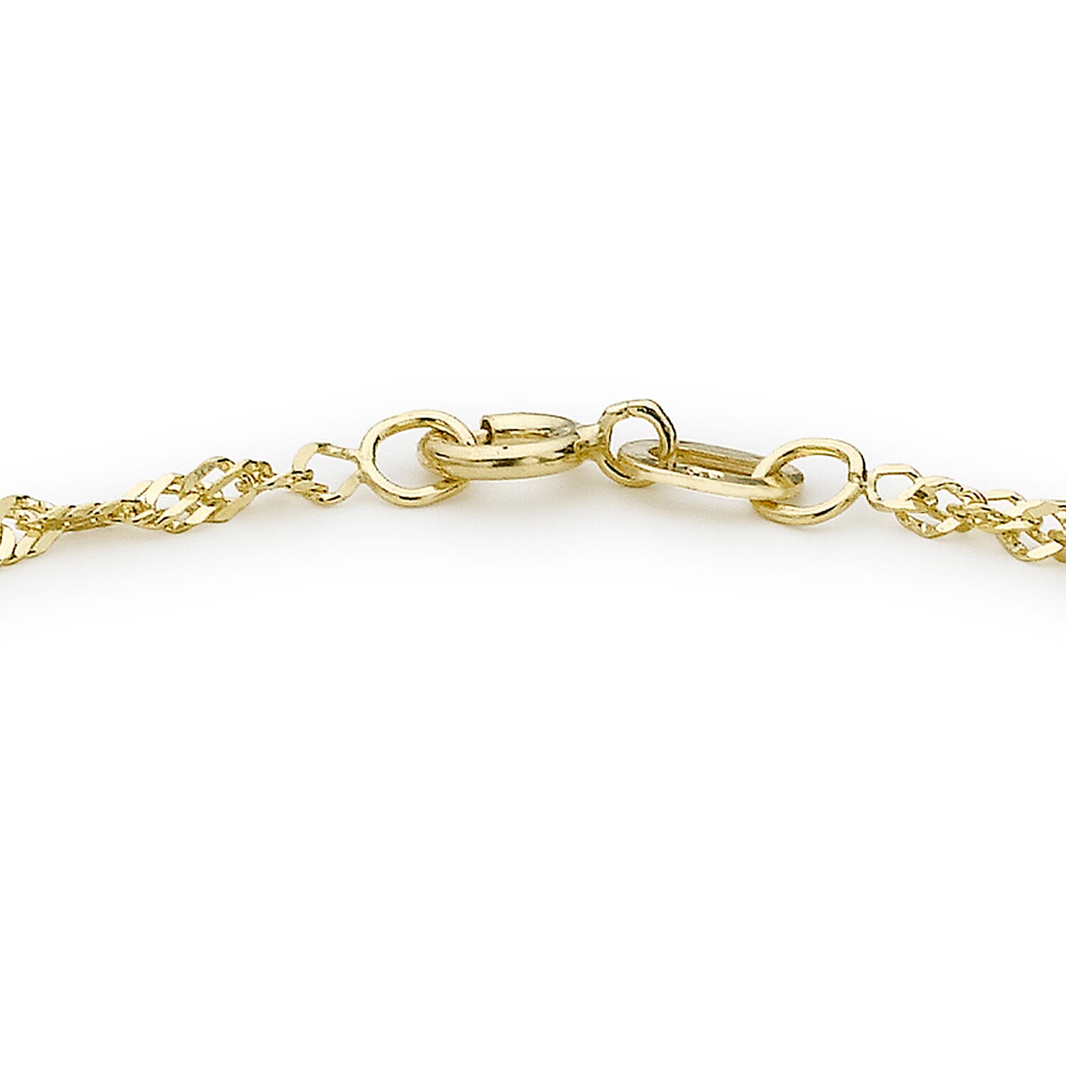 9K Yellow Gold Twist Curb Chain Anklet 9 Inch 7569218 4