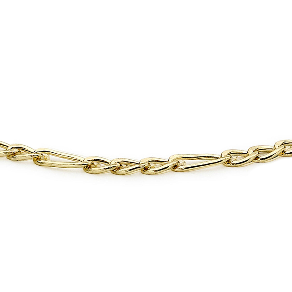 9K Yellow Gold Hollow Figaro Anklet 9 Inch 7569333 3