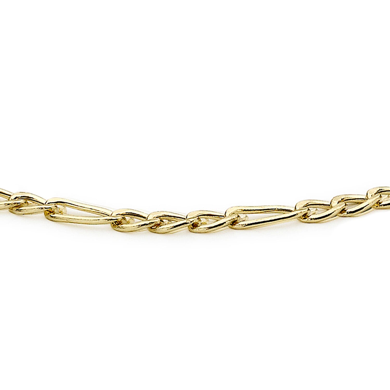 9K Yellow Gold Hollow Figaro Anklet 9 Inch 7569333 3