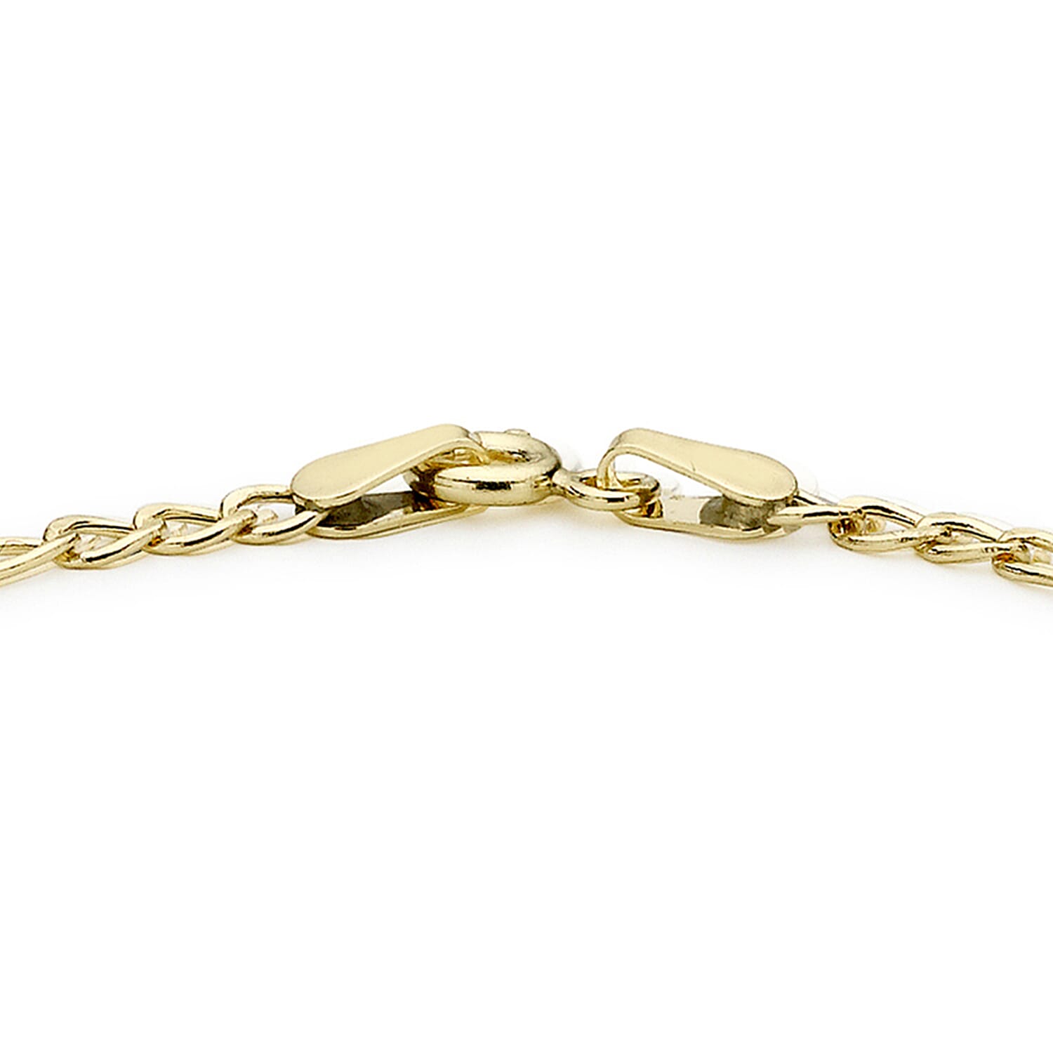 9K Yellow Gold Hollow Figaro Anklet 9 Inch 7569333 4