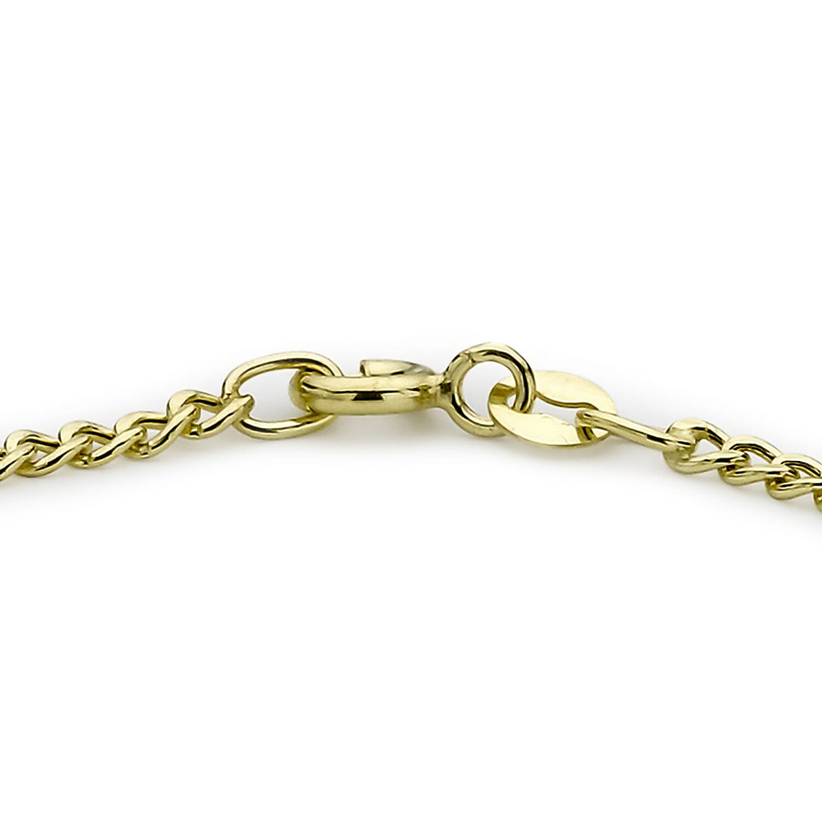 9K Yellow Gold 2mm Curb Chain Anklet 9.5 Inch 7569205 4
