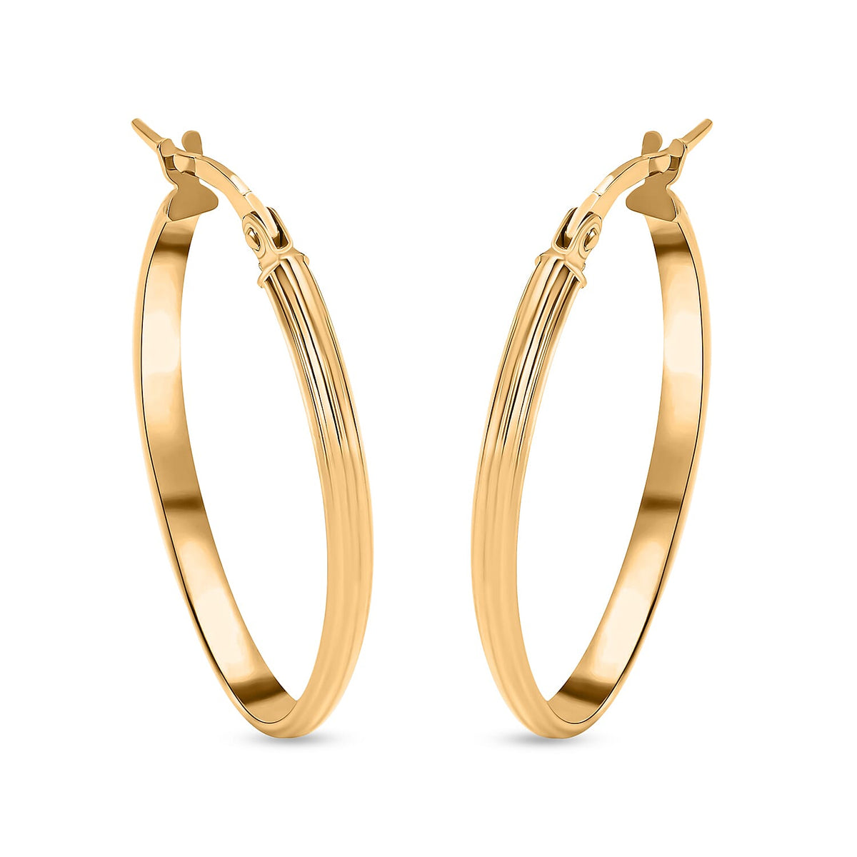 Maestro Collection - 9K Yellow Gold Hoop Earrings 7594942 0