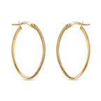 Maestro Collection - 9K Yellow Gold Hoop Earrings