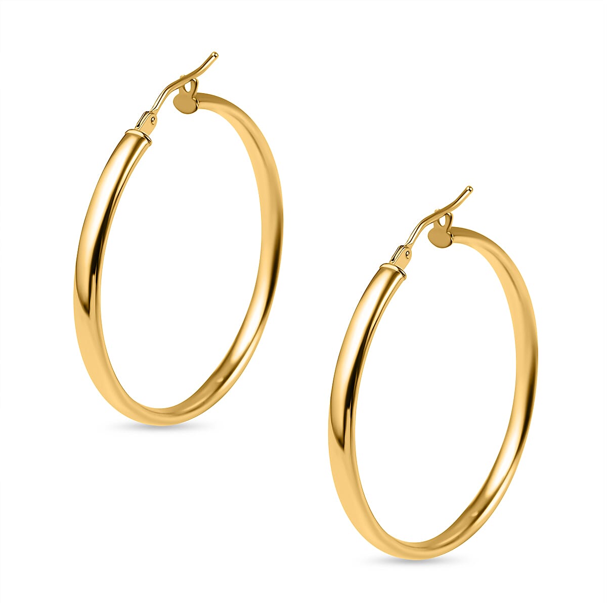 Maestro Collection - 9K Yellow Gold Hoop Earrings 7638452 0