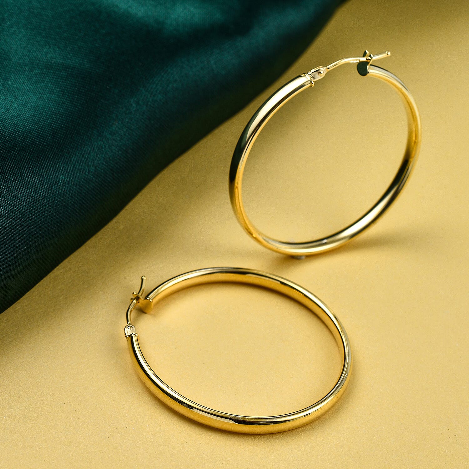 Maestro Collection - 9K Yellow Gold Hoop Earrings 7638452 1