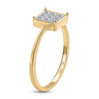 9K Yellow Gold SGL CERTIFIED Diamond (I3-G-H) Ring 0.50 Ct