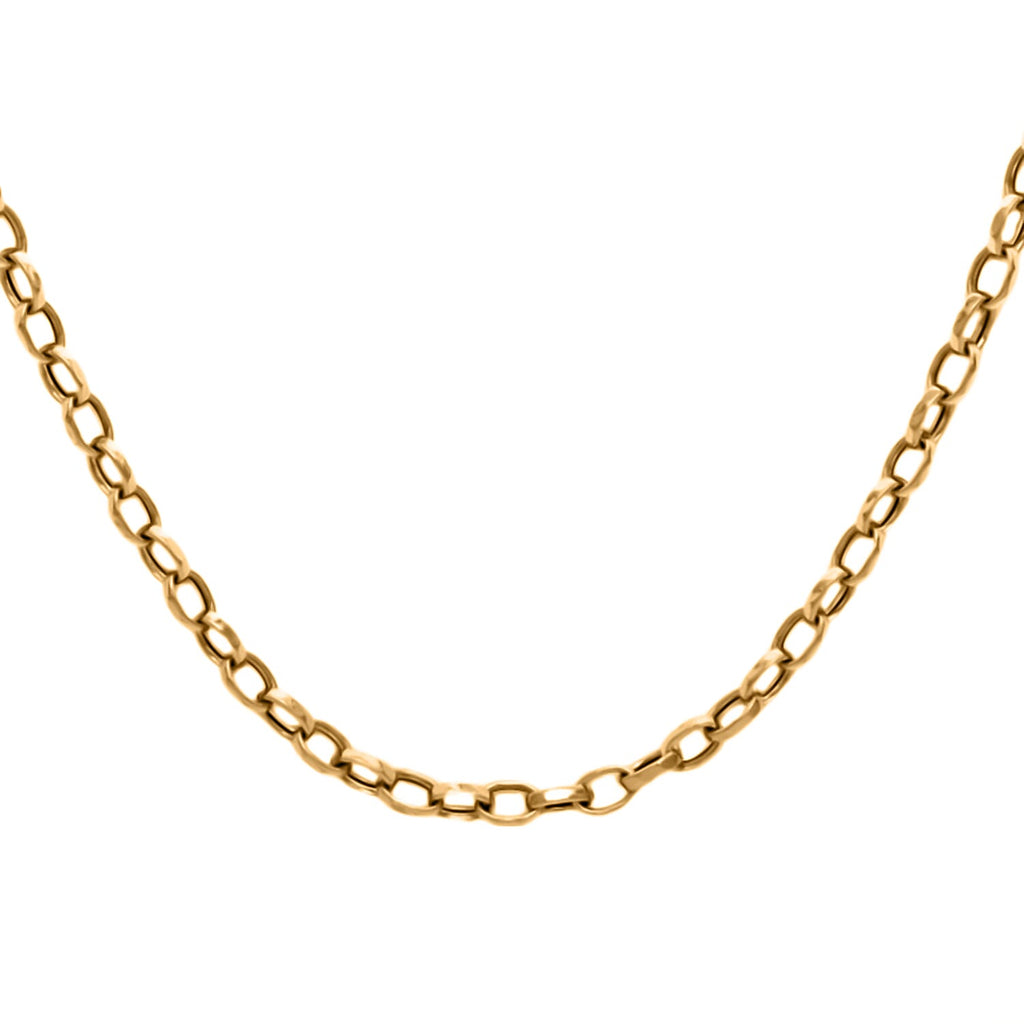 Maestro Collection - 9K Yellow Gold Rolo Necklace (Size - 20) with T-Bar Lock, Gold Wt. 7.5 Gms
