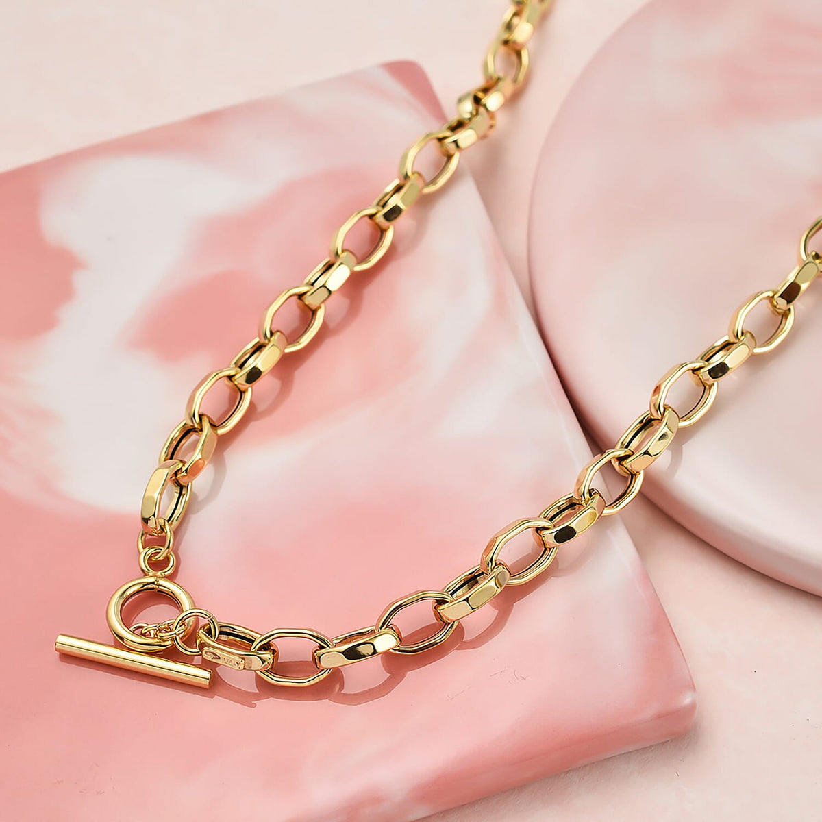 Maestro Collection - 9K Yellow Gold Rolo Necklace (Size - 20) with T-Bar Lock, Gold Wt. 7.5 Gms 7570627 1