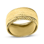 Maestro Collection 9K Yellow Gold Diamond Cut Ring