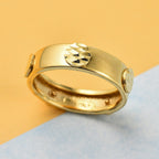 Maestro Collection - 9K Yellow Gold Circular Station Ring