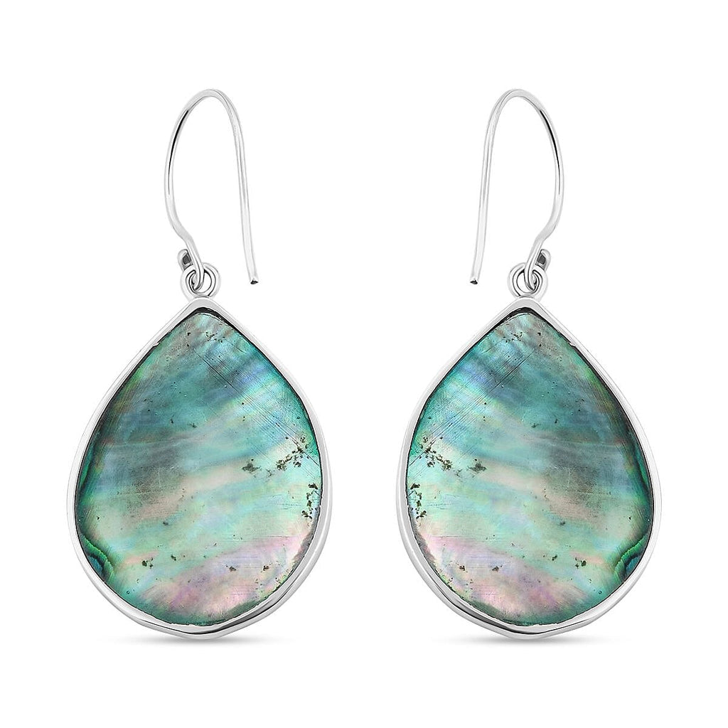 Royal Bali Collection - Abalone Shell Dragonfly Earrings in Sterling Silver