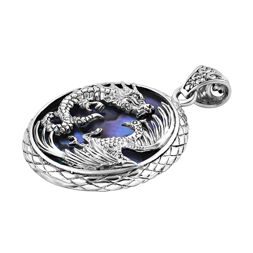 Royal Bali Collection- Abalone Shell Pendant Sterling Silver 20 Ct, Silver Wt. 6.78 Gms