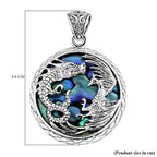 Royal Bali Collection- Abalone Shell Pendant Sterling Silver 20 Ct, Silver Wt. 6.78 Gms