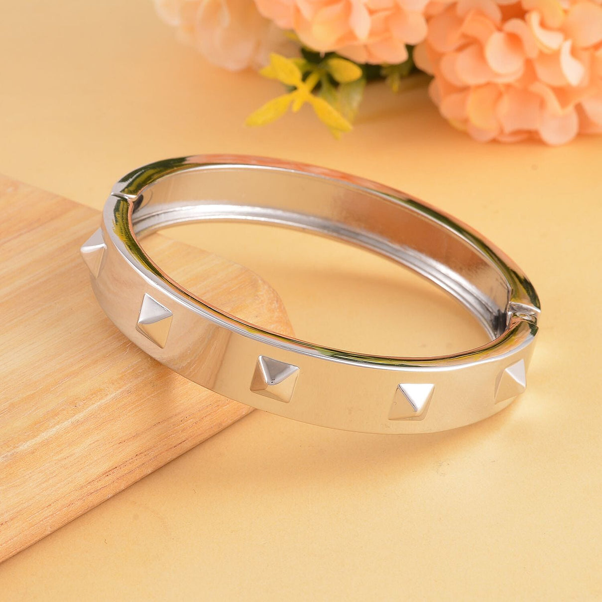 Designer Inspired Close out - Pyramid Spikes Bangle (Size - 7.5) 7642819 2