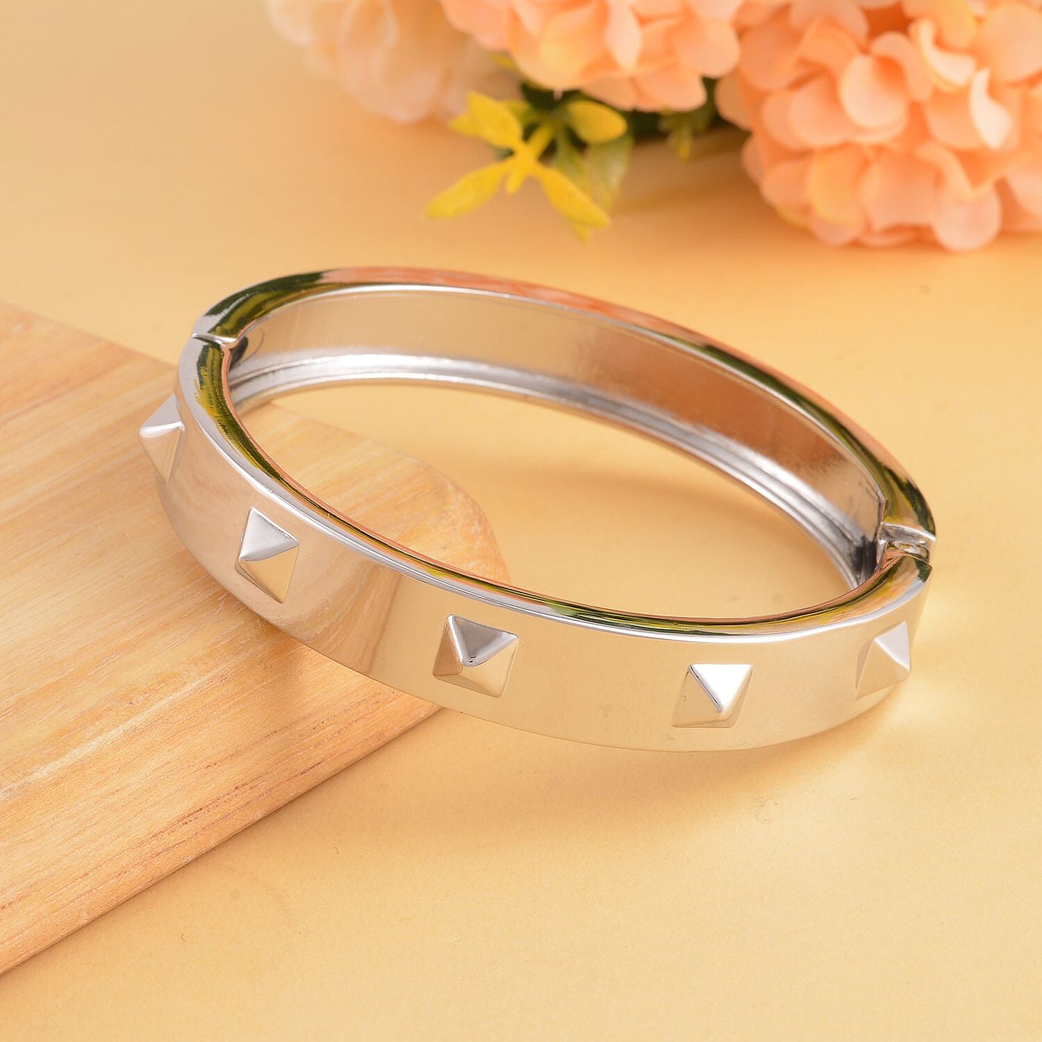 Designer Inspired Close out - Pyramid Spikes Bangle (Size - 7.5) 7642819 2