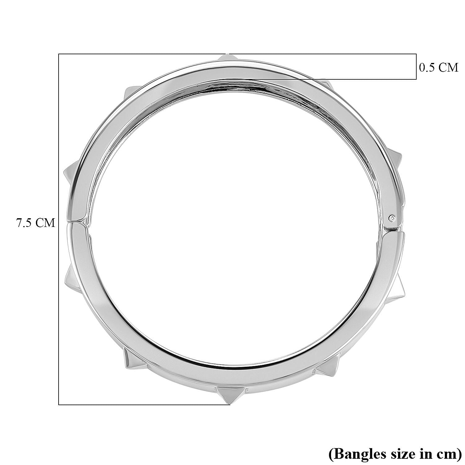Designer Inspired Close out - Pyramid Spikes Bangle (Size - 7.5) 7642819 6