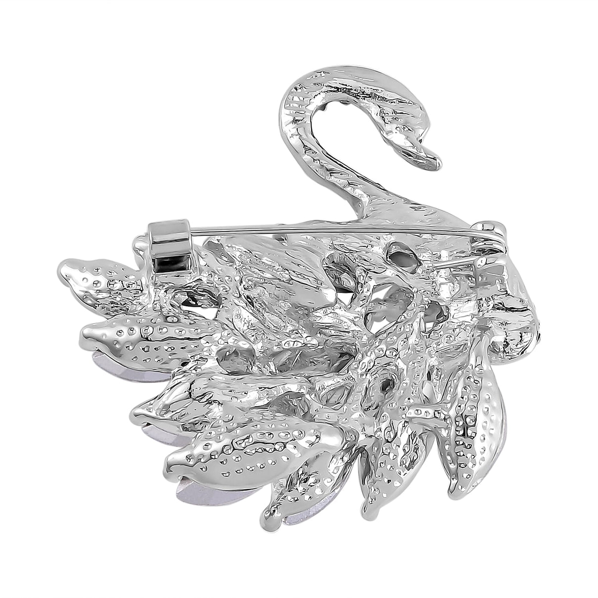 Austrian Black and White Swan Brooch 7639507 3