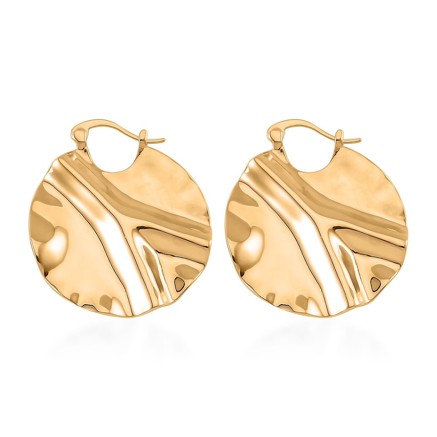 Round Earrings in Yellow Gold Tone 7623057 3