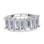 Finest CZ 7 Stone Ring in Sterling Silver 4.66 Ct.