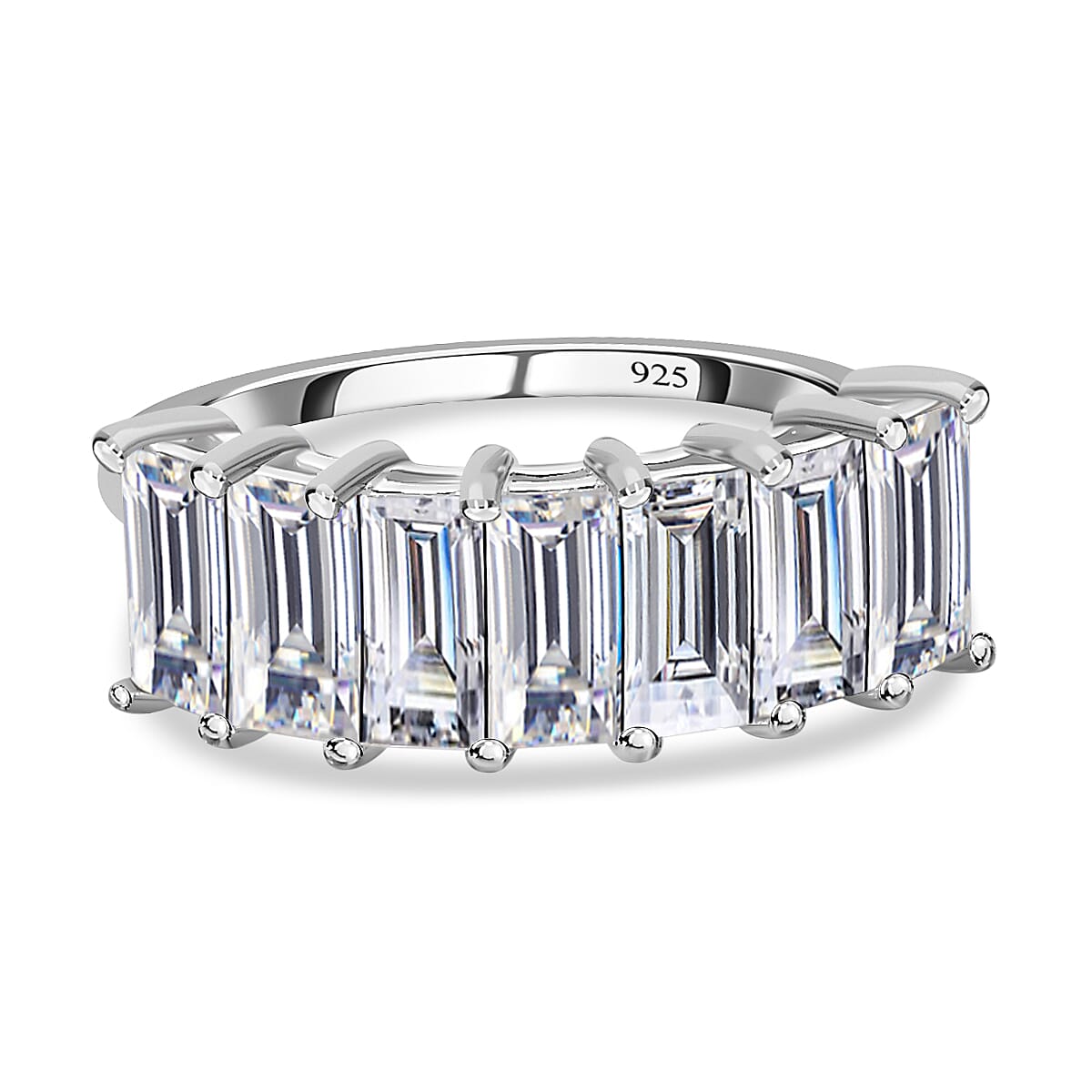 Finest CZ 7 Stone Ring in Sterling Silver 4.66 Ct. 7579615 0