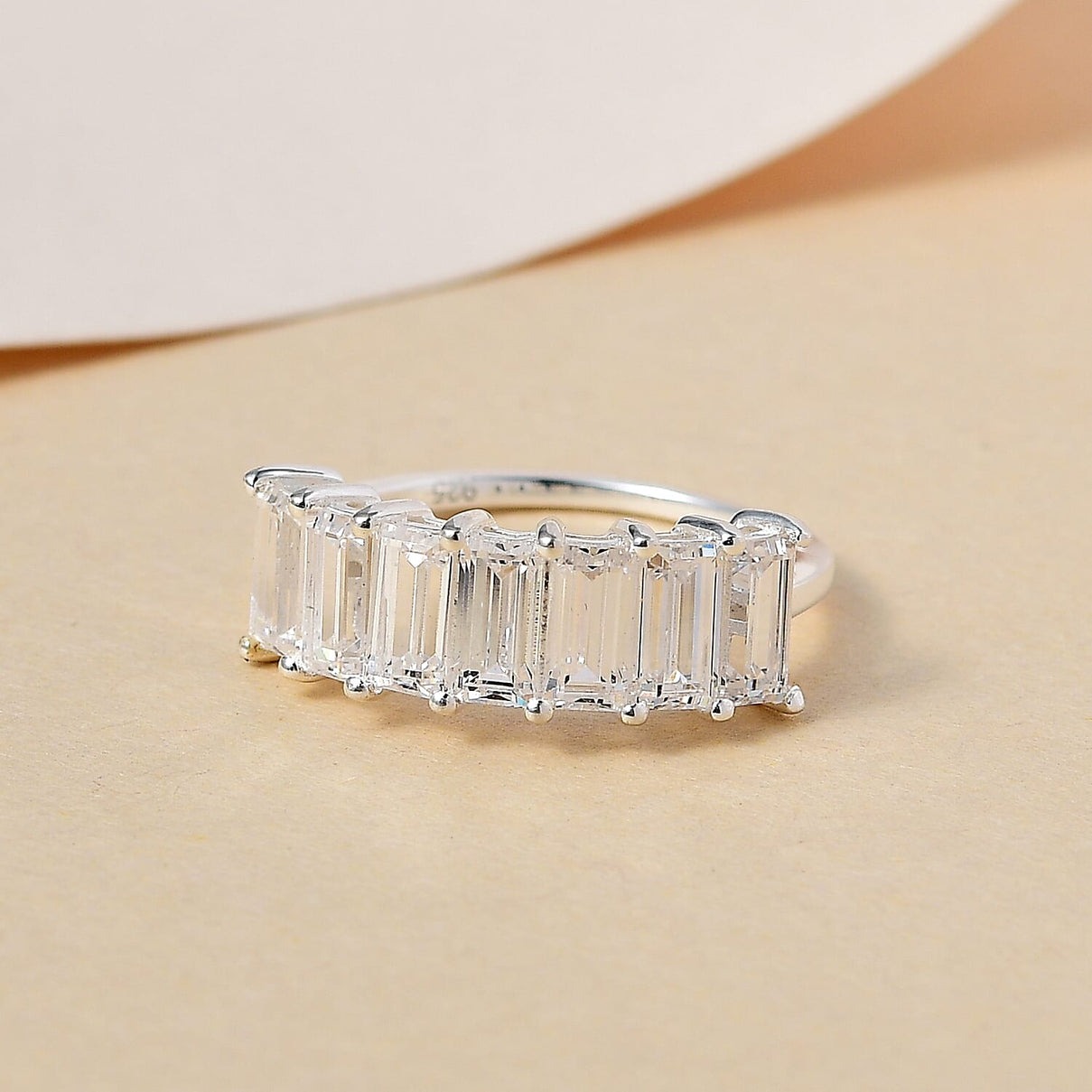 Finest CZ 7 Stone Ring in Sterling Silver 4.66 Ct. 7579615 1