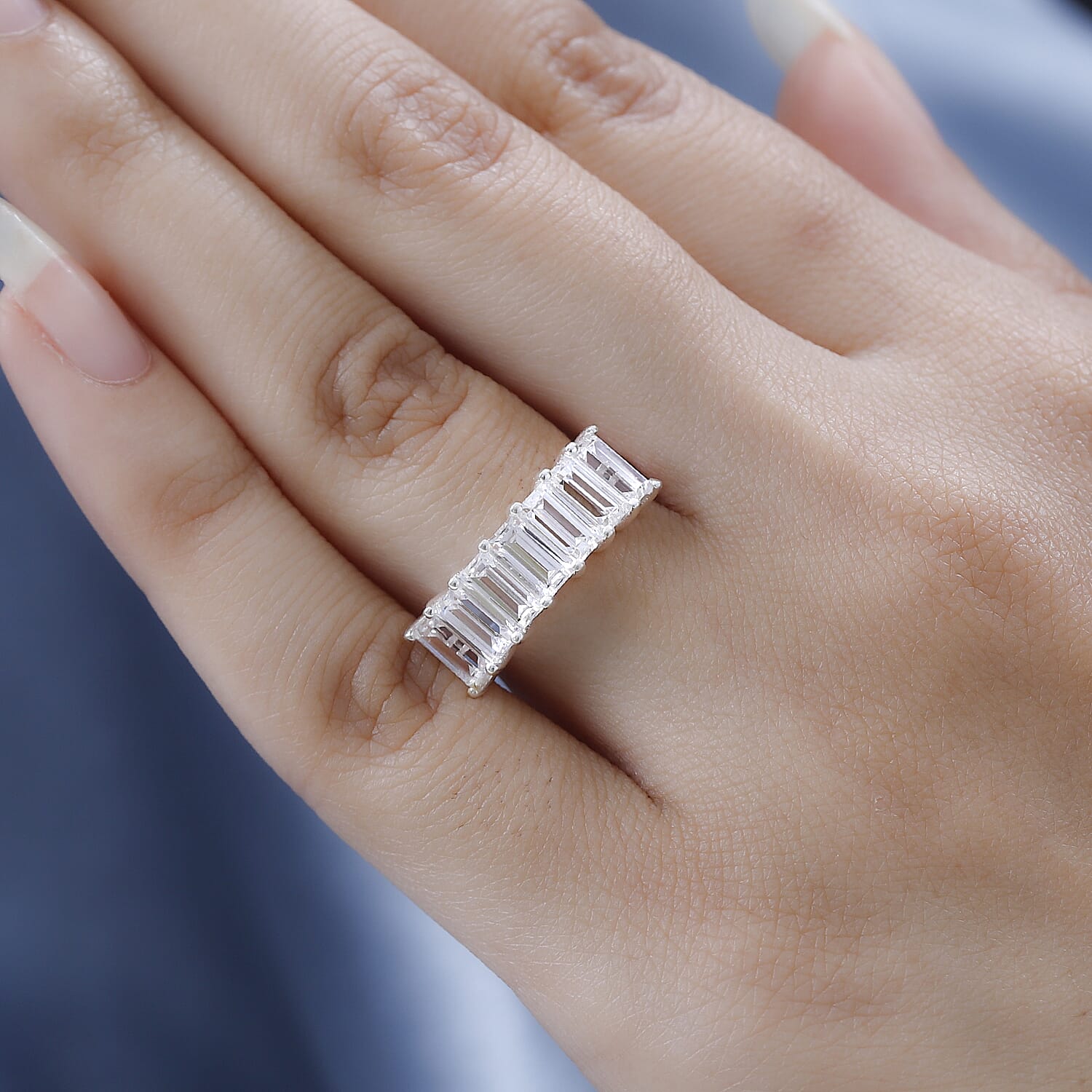 Finest CZ 7 Stone Ring in Sterling Silver 4.66 Ct. 7579615 2