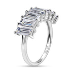 Finest CZ 7 Stone Ring in Sterling Silver 4.66 Ct.