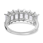 Finest CZ 7 Stone Ring in Sterling Silver 4.66 Ct.