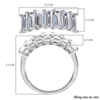 Finest CZ 7 Stone Ring in Sterling Silver 4.66 Ct.