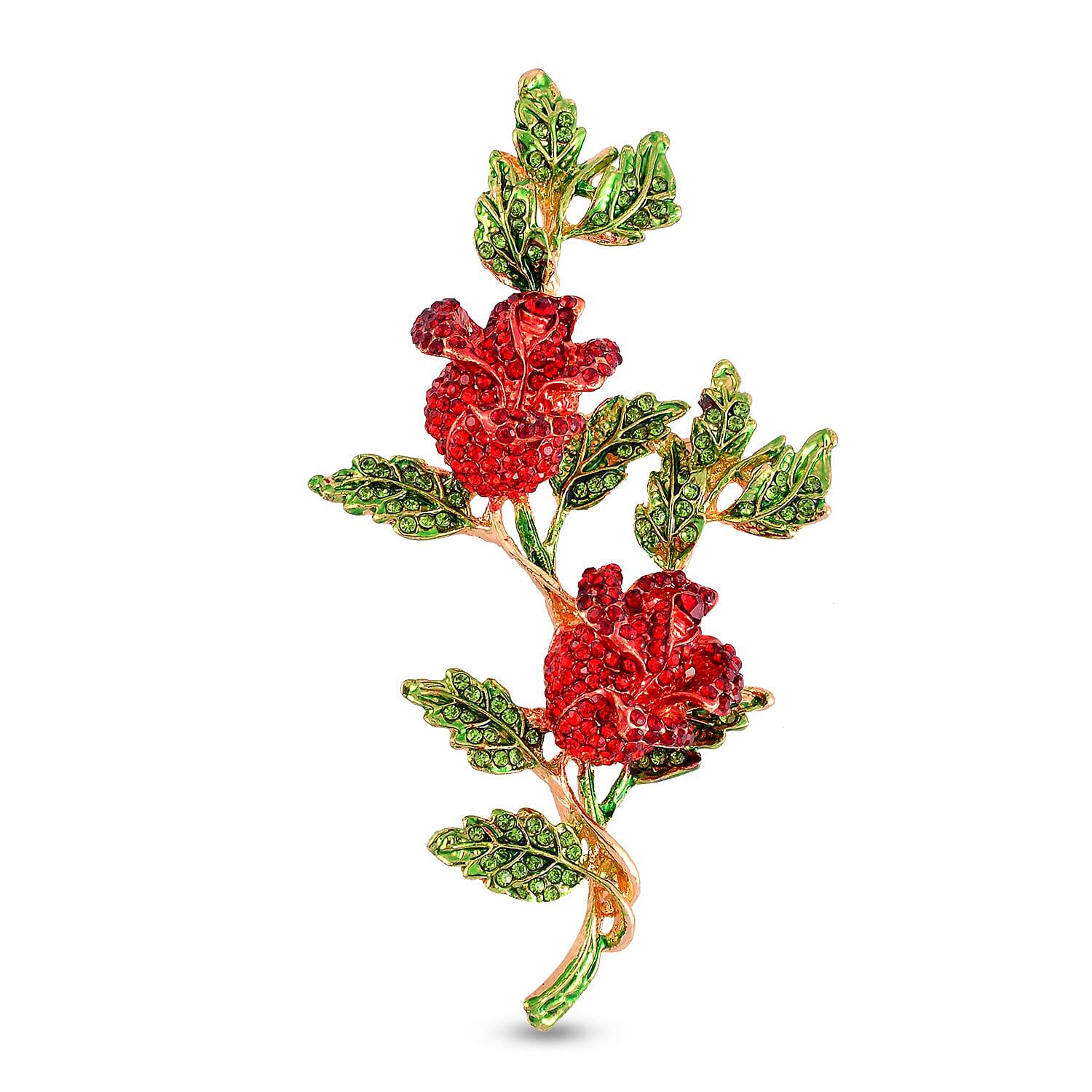 Multi-Coloured Crystal Floral Brooch 7640395 0