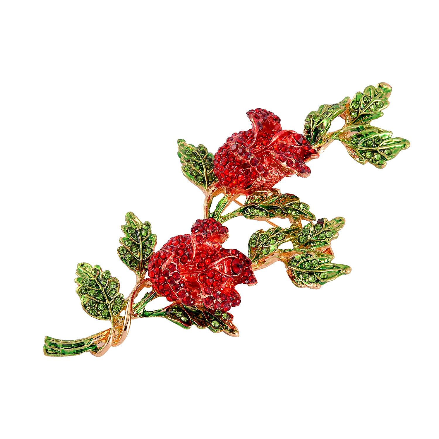 Multi-Coloured Crystal Floral Brooch 7640395 3