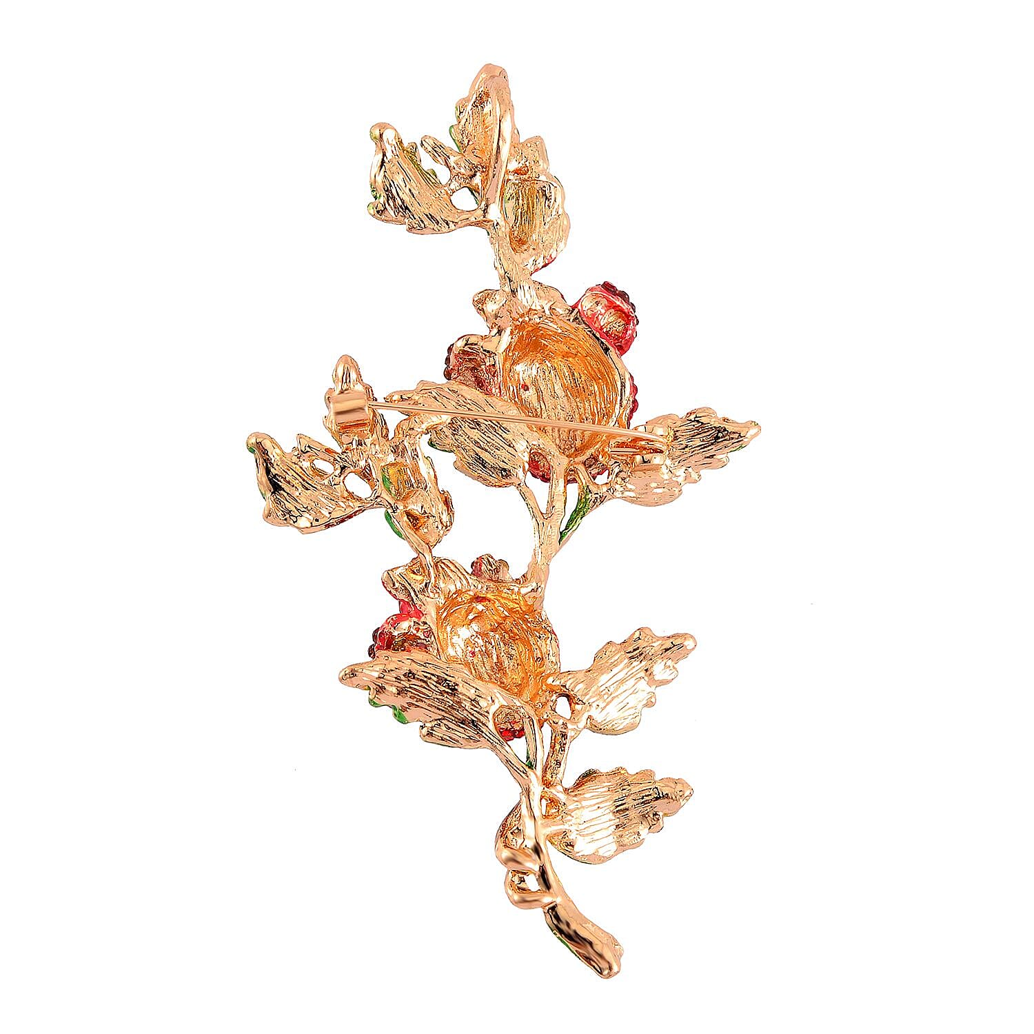 Multi-Coloured Crystal Floral Brooch 7640395 4