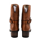 LOTUS - Leather Osmond Heeled Mid-Calf Boots (Size 3) - Tan