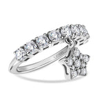 GP- Celestial Dream Collection - Moissanite Ring in Platinum Overlay Sterling Silver