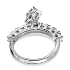 GP- Celestial Dream Collection - Moissanite Ring in Platinum Overlay Sterling Silver