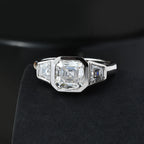 D'Joy Moissanite Ring in Platinum Overlay Sterling Silver 2.38 Ct.