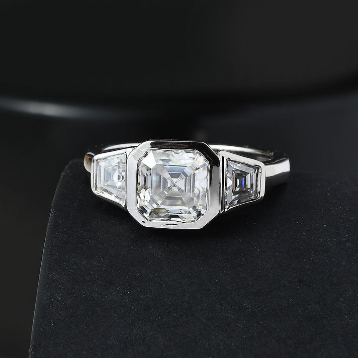 Moissanite Ring in Platinum Overlay Sterling Silver 2.38 Ct. 7579903 2
