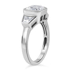 D'Joy Moissanite Ring in Platinum Overlay Sterling Silver 2.38 Ct.