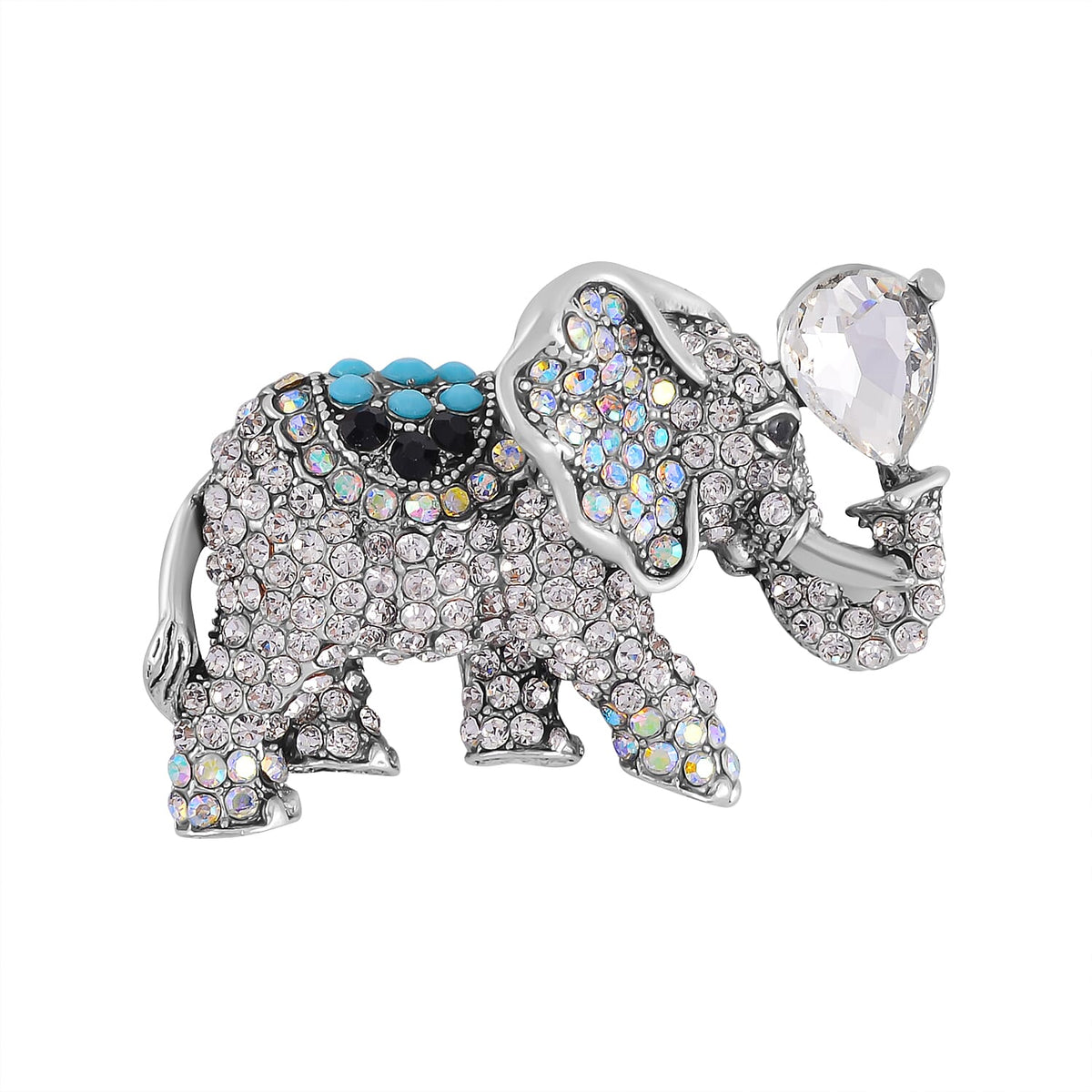 Multi Color Crystal Elephant Brooch 7639076 0