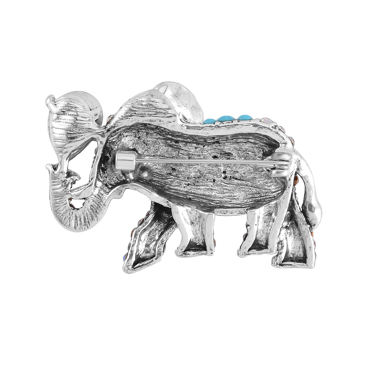 Multi Color Crystal Elephant Brooch 7639076 3