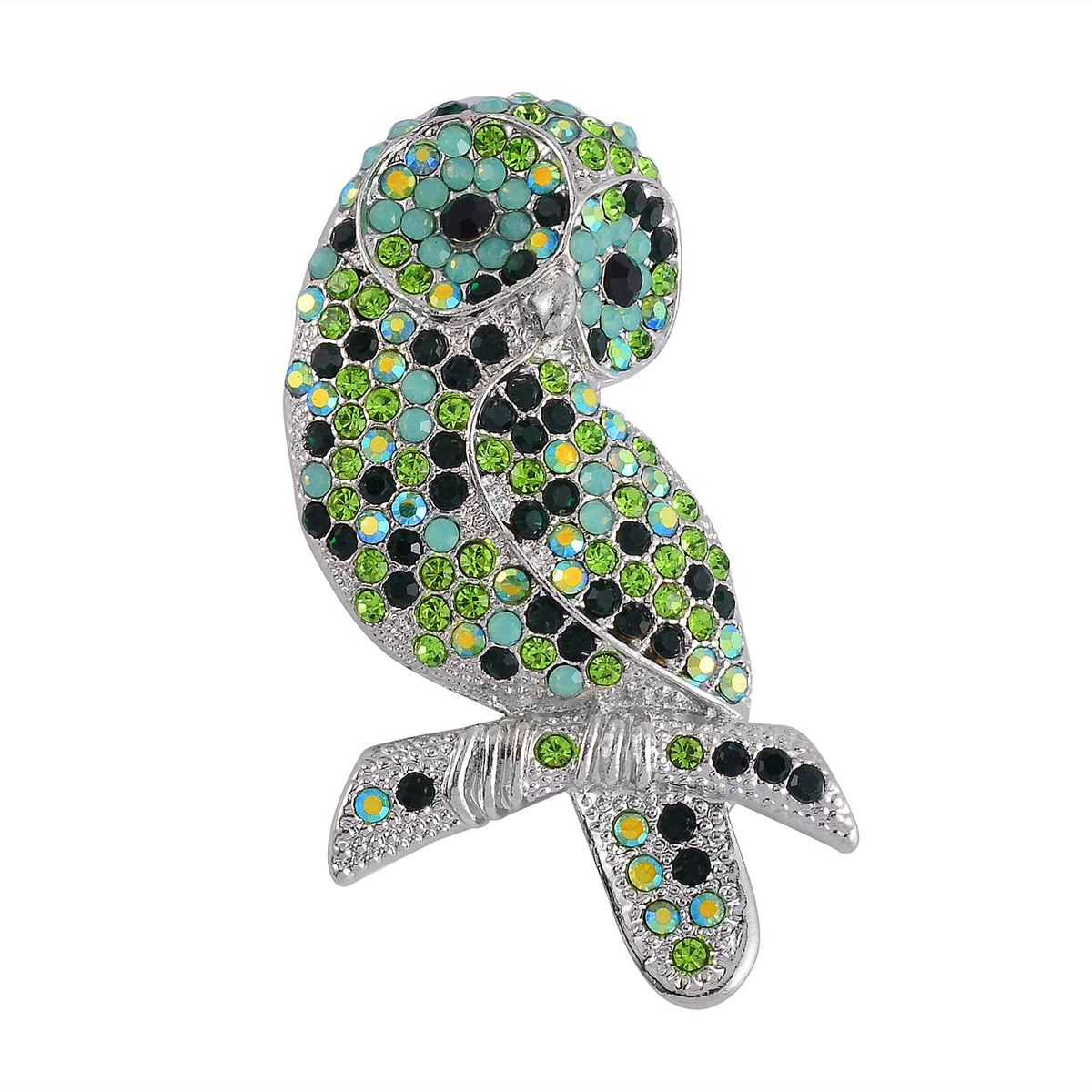 Multi Colour Crystal Owl Brooch 7639382 0