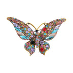 Multi Color Crystal Butterfly Brooch