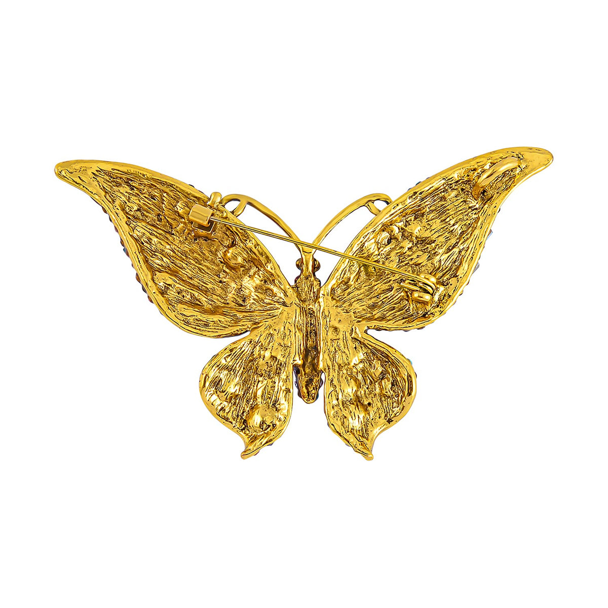 Multi Colour Crystal Butterfly Brooch 7640088 3